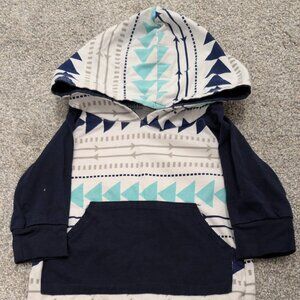 Navy and Aqua Geometric Kids One Piece